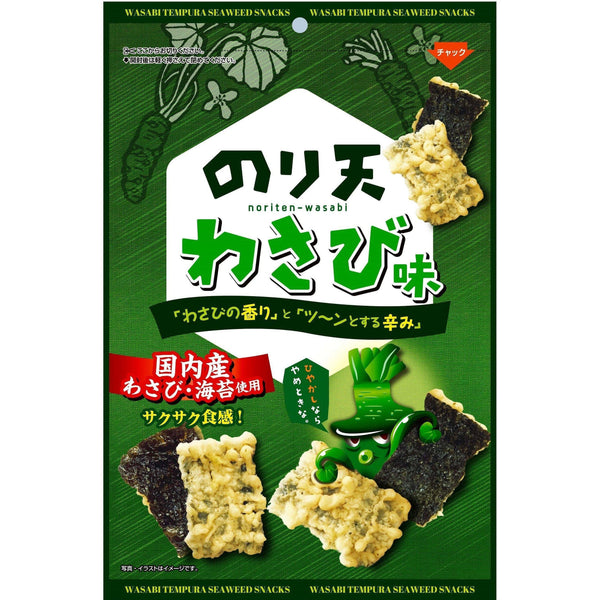 Daiko Foods Noriten Wasabi Tempura Seaweed Snack (Pack of 10 Bags)