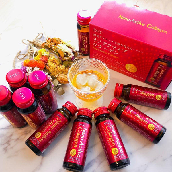 DHC Nano Active Collagen Drink Anti-Aging Beauty Supplement 10 Bottles