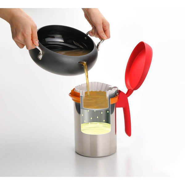 Uchicook Roka Pot Cooking Oil Filter Pot Red UCS1RD