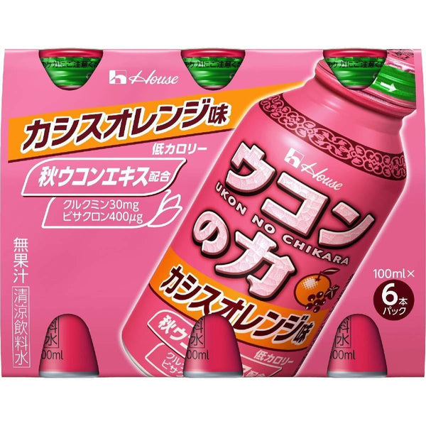 House Foods Ukon no Chikara Turmeric Supplement Drink Cassis Orange Flavor 6 Bottles