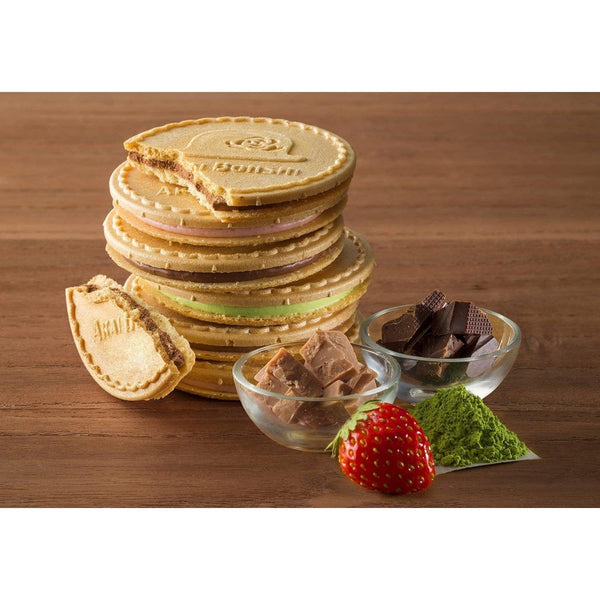 Akai Bohshi Whipped Chocolate Sandwich Cookies 4 Assorted Flavors 20 Pieces