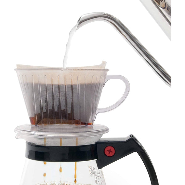 Kalita Plastic Coffee Dripper Pour-Over Brewer for 2-4 Cups 102 Clear