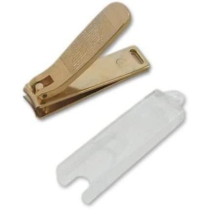 Kiya Nail Clipper Gold-Plated Steel With File & Catcher Small