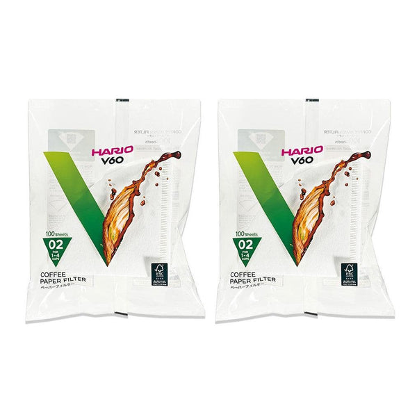 Hario V60 Coffee Filter Paper Size 02 White VCF-02-100W