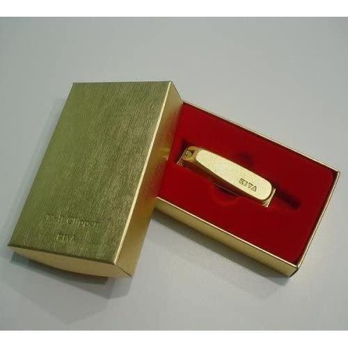 Kiya Nail Clipper Gold-Plated Steel With File & Catcher Small