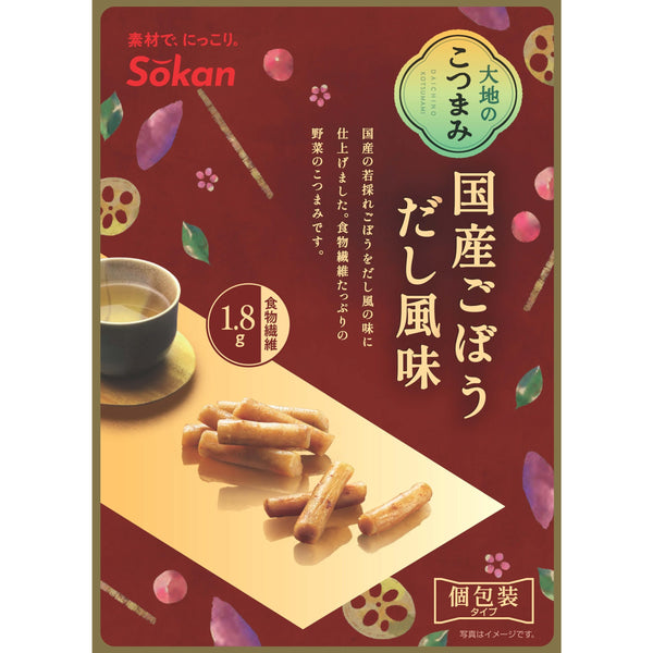 Sokan Pickled Gobo Snack Dashi Stock Flavored Burdock Root 55g (Pack of 3)