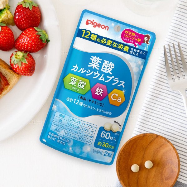 Pigeon Folic Acid Calcium Plus Pregnancy Supplement 60 tablets