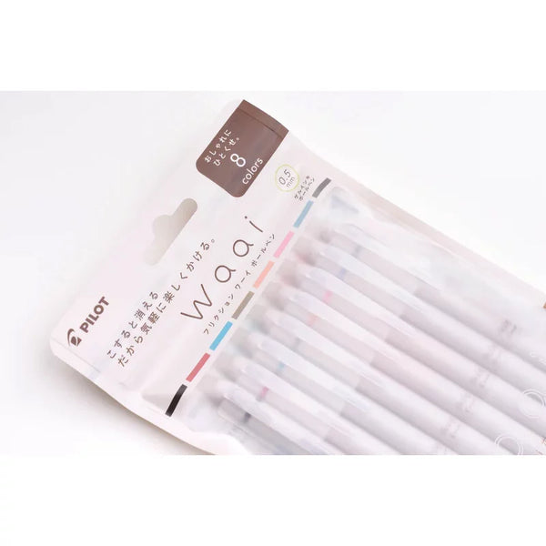 Pilot Waai Frixion Erasable Gel Ink Ballpoint Pen 8 Color Set