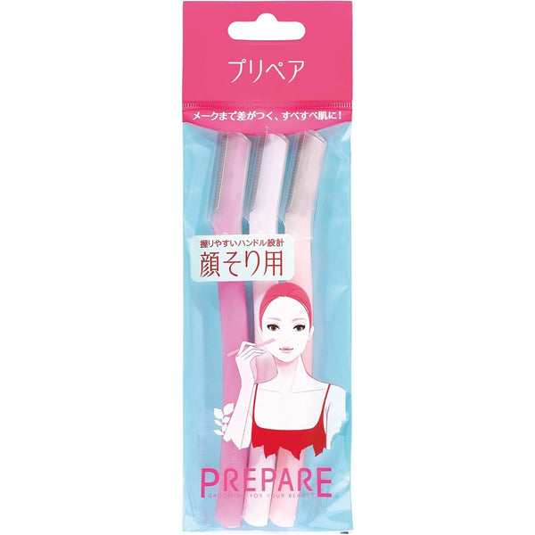 Prepare Handy Facial Razor for Women L Type (Pack of 3)