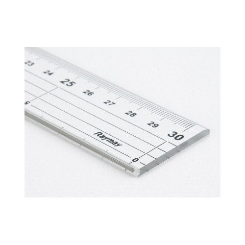 Raymay Metric Ruler With Stainless Steel Cutting Edge 50cm