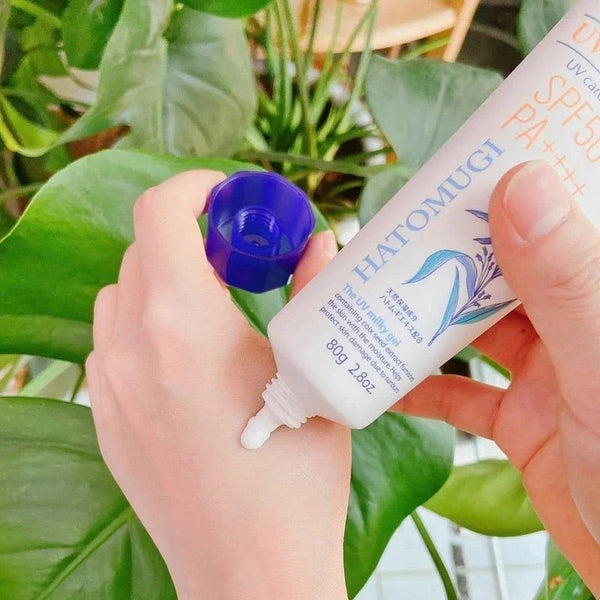 Reihaku Hatomugi Sunscreen The UV Milky Gel SPF50+ 80g