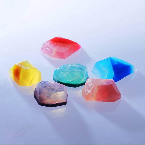 Rose Quartz Jewelry Soap Handmade Moisturizing Pink Crystal Bar Soap 60g