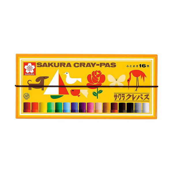 Sakura Color Craypas Thick Oil Pastel Crayons 16 Color Set