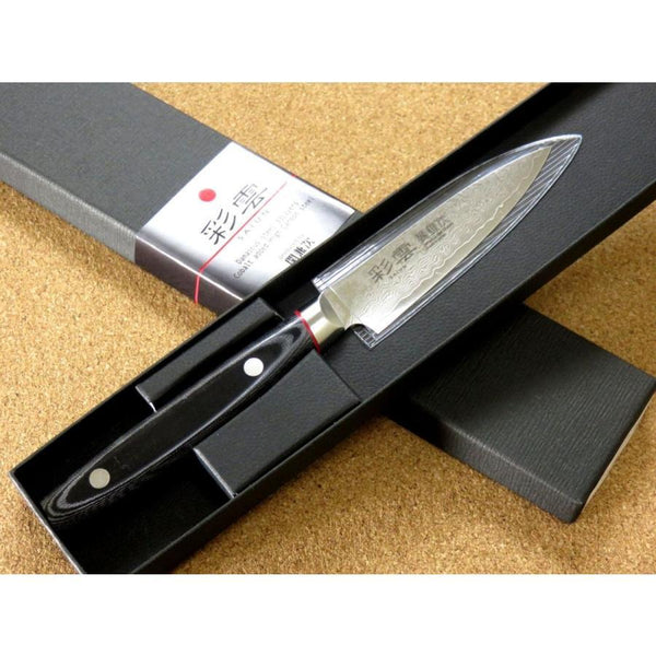 Seki Kanetsugu Saiun 33-Layer Damascus Steel Paring Knife 90mm
