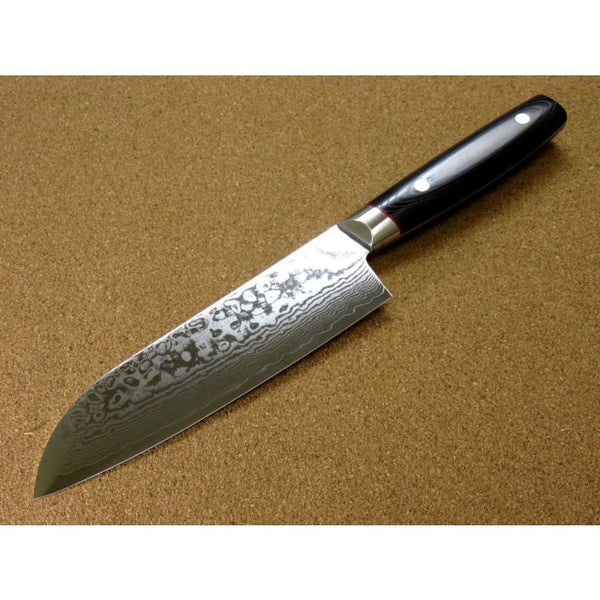 Seki Kanetsugu Saiun 33-Layer Damascus Steel Santoku Knife 170mm