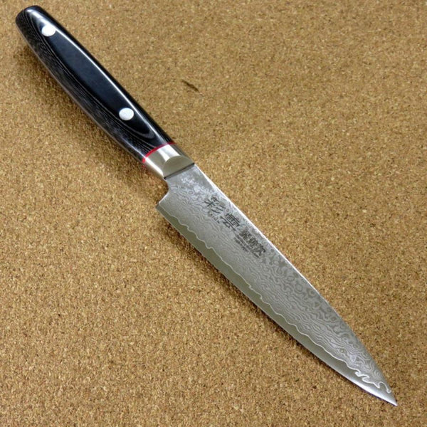 Seki Kanetsugu Saiun 33-Layer Damascus Steel Utility Knife 120mm