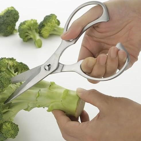 Shimomura All-Stainless Steel Kitchen Scissors Detachable Dishwasher Safe
