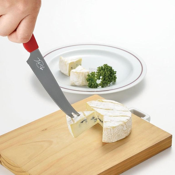 Shimomura Curved Serrated Bar Knife Tomato & Cheese Pronged Knife 230mm