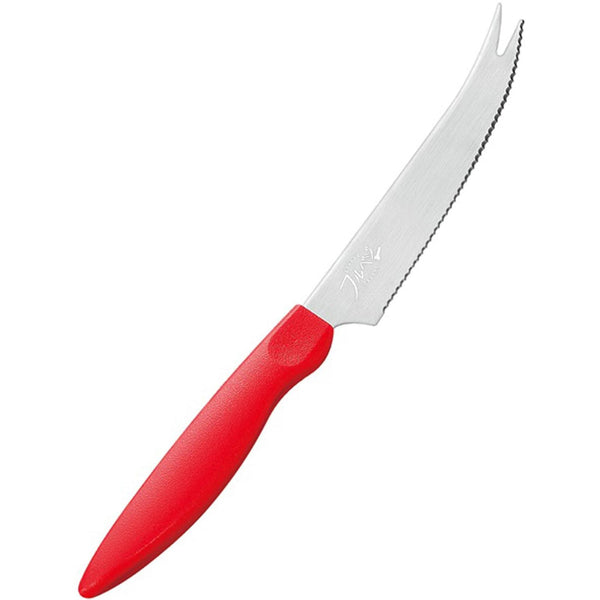 Shimomura Curved Serrated Bar Knife Tomato & Cheese Pronged Knife 230mm