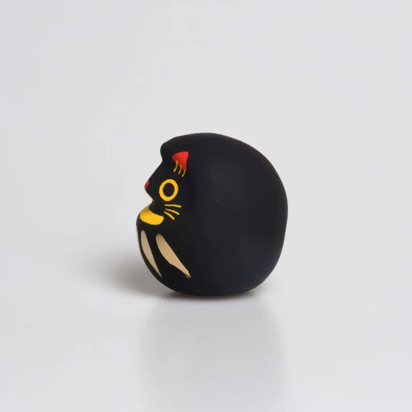 Shirakawa Daruma Cute Black Cat Daruma Doll Good Luck Charm 4.5cm