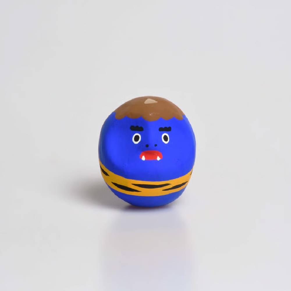 Shirakawa Daruma Demon Blue Oni Daruma Doll Good Luck Charm 4.5cm