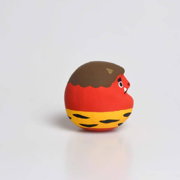 Shirakawa Daruma Demon Red Oni Daruma Doll Good Luck Charm 4.5cm