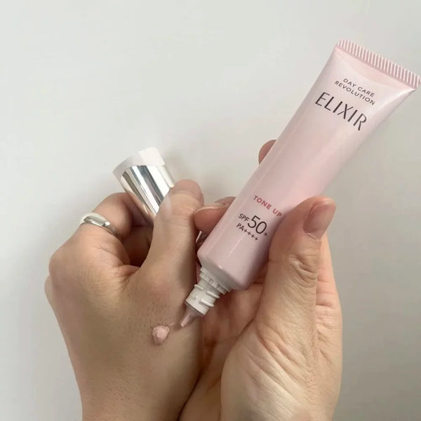 Shiseido Elixir Day Care Multifunctional Tone Up Emulsion Baby Pink SPF 50+ 35g