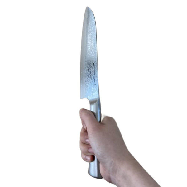 Sori Yanagi Damascus Kitchen Knife (Japanese Damascus Steel Chef Knife) 18cm