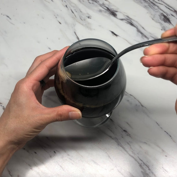 removing bubbles from the coffee jelly