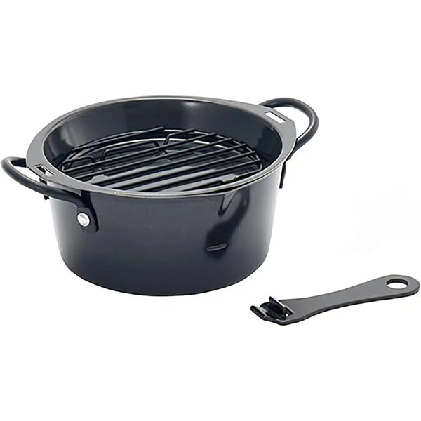 Summit Multipurpose Iron Cooking Pot with Oil Drain Tray 16cm