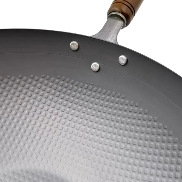 Summit Nitride Embossed Iron Beijing Wok Heavy-Duty Stir Fry Pan 30cm