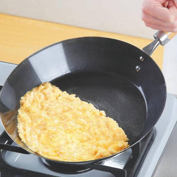 Summit Tetsunaberyu Japanese Iron Pan Even Heat Retention 28cm