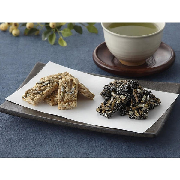 Takusei White & Black Sesame Crackers With Dried Sardines 10 Pieces