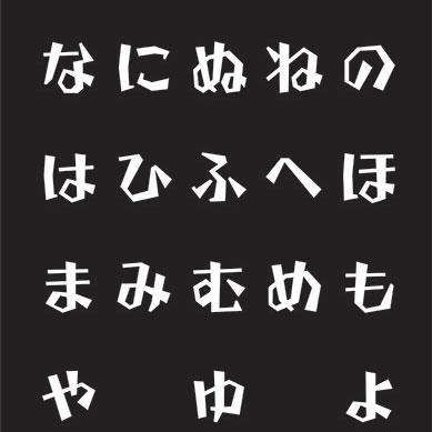 Tenugui Wabunka Hiragana Alphabet Traditional Hand Dyed Cloth