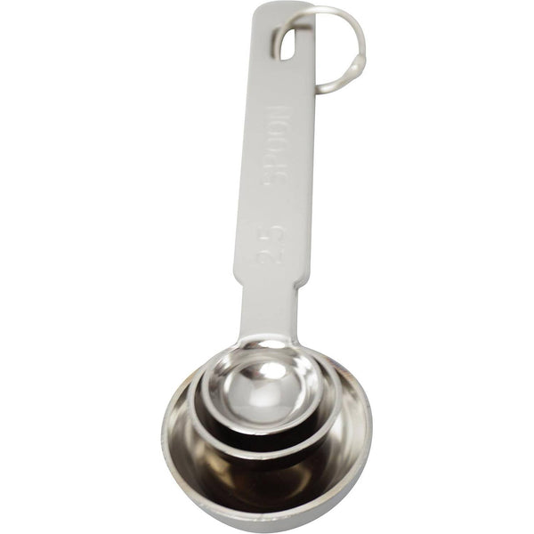 Thick Stainless Steel Measuring Spoons 3-Size Set (2.5cc, 5cc, 15cc)