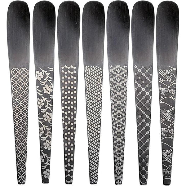 Todai Japanese Black Steel Drink Stirrer Coffee Muddler 7 Piece Set