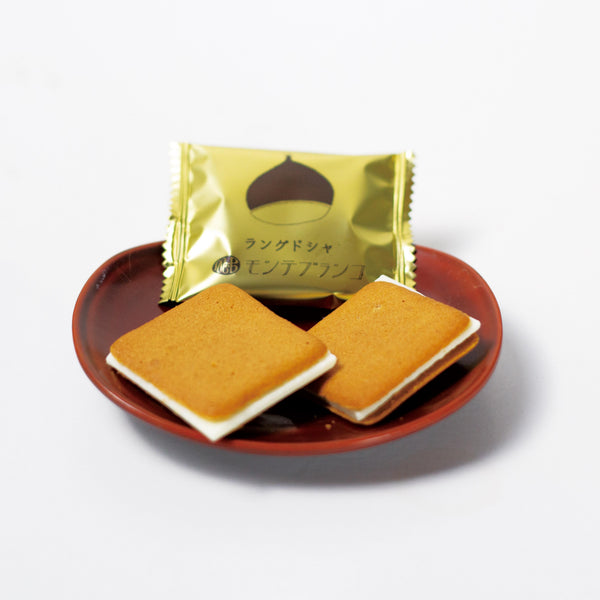 Ujien Langue de Chat White Chocolate Chestnut Sandwich Cookies 12 ct.