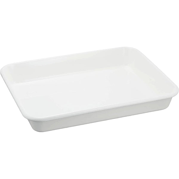 Noda Horo Japan White Enamel Tray Series Minimalist Tray