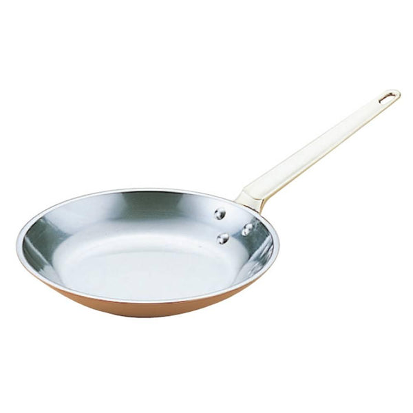 Wadasuke Round Copper Frying Pan Japanese Copper Pan 22cm