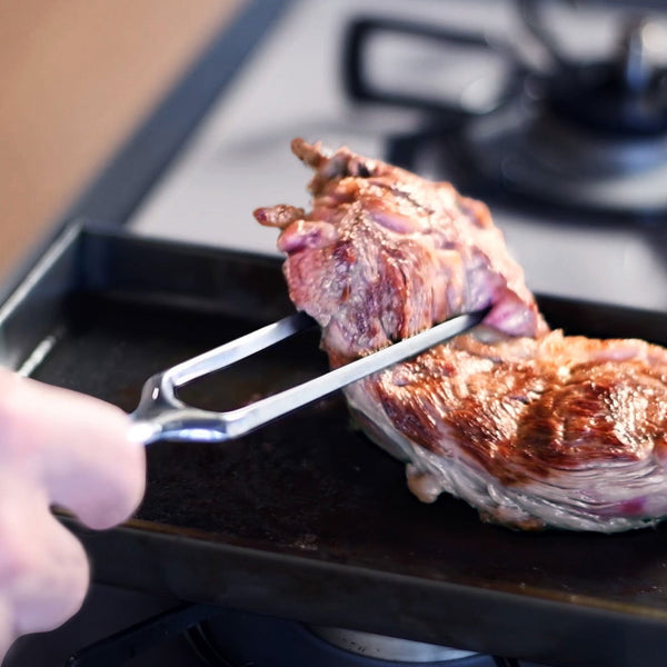 Wooden Handle Japanese Steak Knife & Carving Fork Set