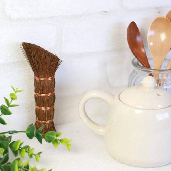 Handmade Biodegradable Palm Fiber Dish Scrubber 14cm