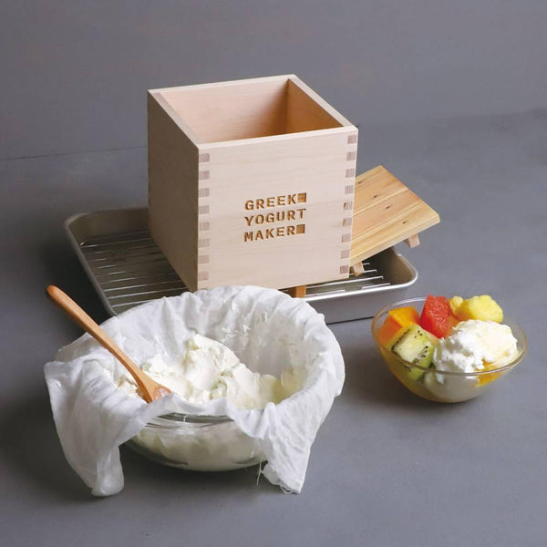 Hinoki Wood Strainer Greek Yogurt Maker & Strainer Set 1.5L