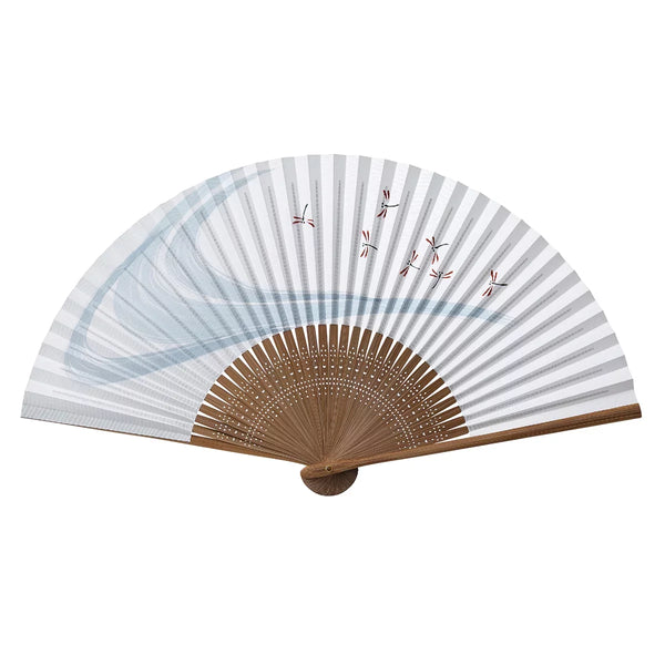 Yamani Dragonfly Design Japanese Sensu Folding Fan 21.5cm