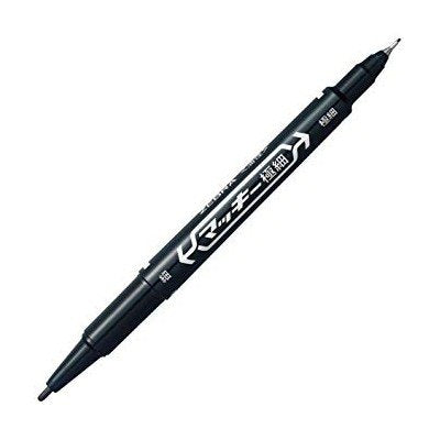 Zebra Mckee Marking Pen Dual Fine Point Black Markers 5 Pieces
