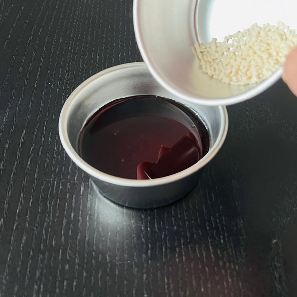 making the salad dressing